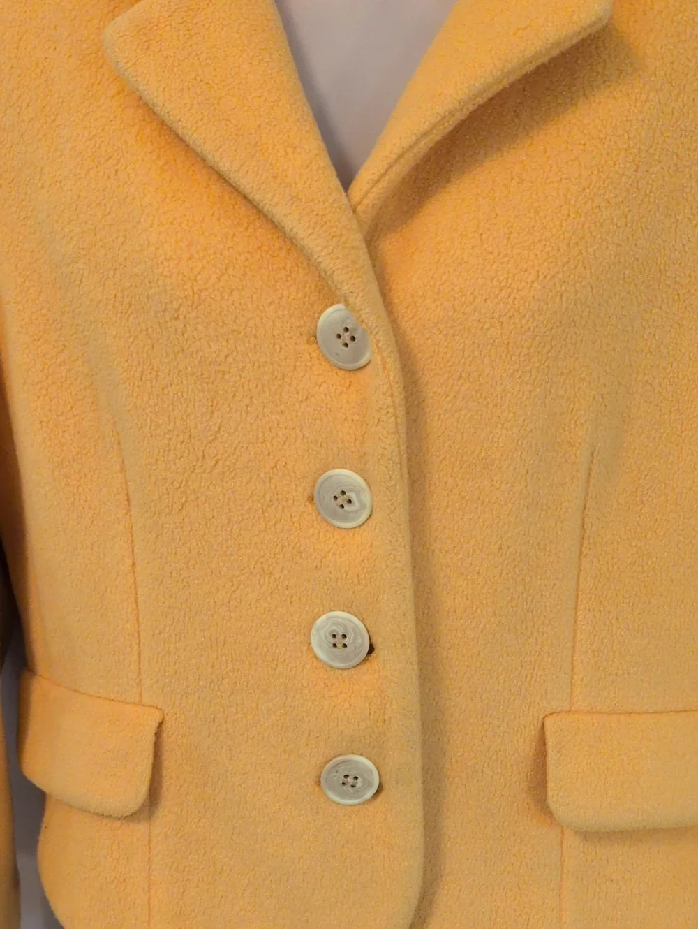 Express + Compagnie Internationale Fleece Cropped Blazer Marigold